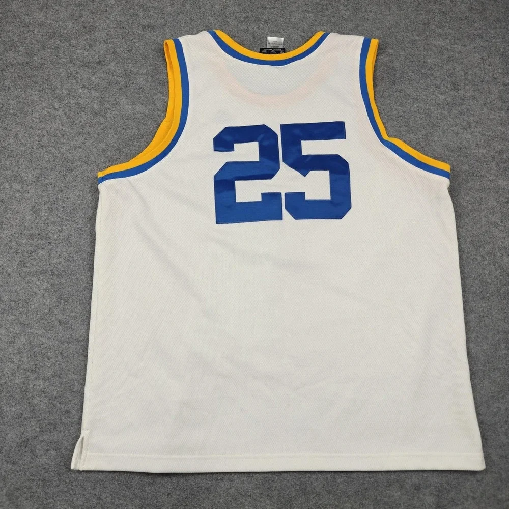 UCLA Bruins Jersey Mens XL White NCAA Basketball College‎ Number 25 Adidas Mesh